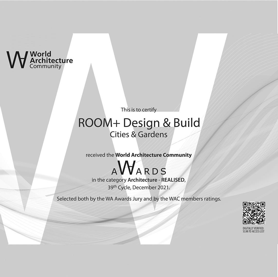 World Architecture Community Awards (WA Awards) - Cities & Gardens Building