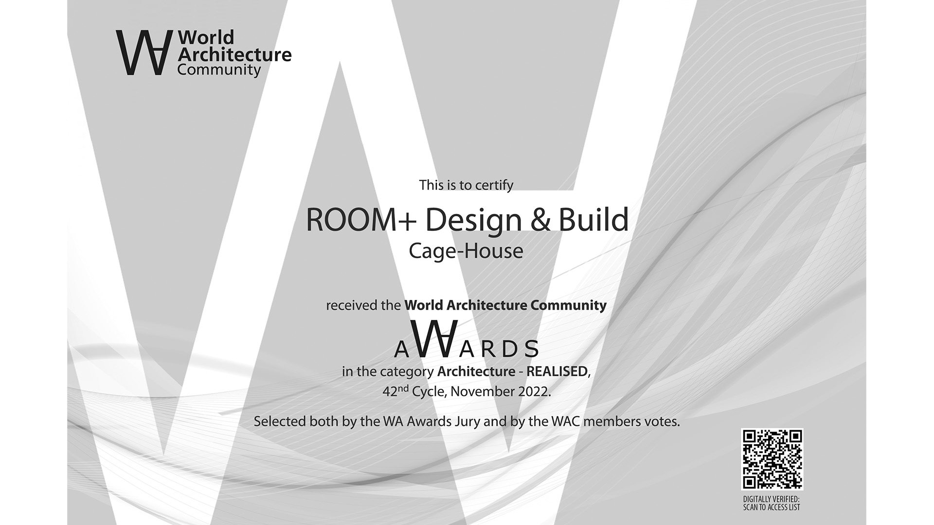 Awards Cage house AW 42nd - 01